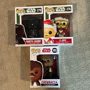 Set of 3 Star Wars Funko Pop! Bobble-heads